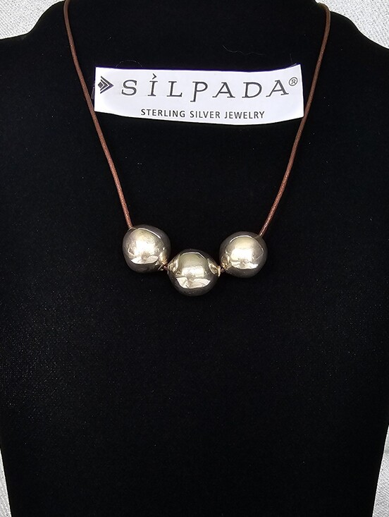Silpada Jewelry - SILPADA "TRIPLE THREAT" N2053 Sterling Silver Ball Necklace